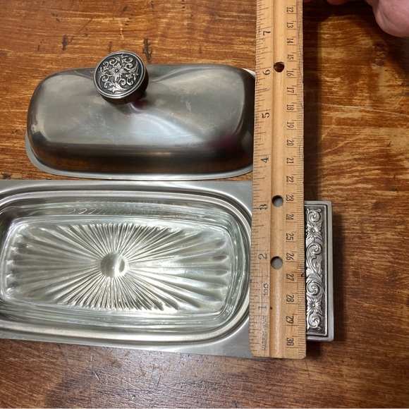 International Decorator Stainless 18-8 Lidded Butter Dish MCM Japan Mid Century - Picture 11 of 12